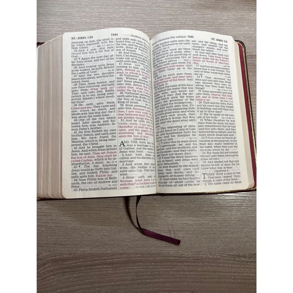 Zondervan KJV Holy Bible Giant Print Classic Reference Red Letter Bonded Leather